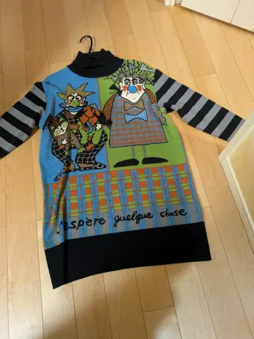 알베로베로 컬러풀 캐릭터 니트 원피스