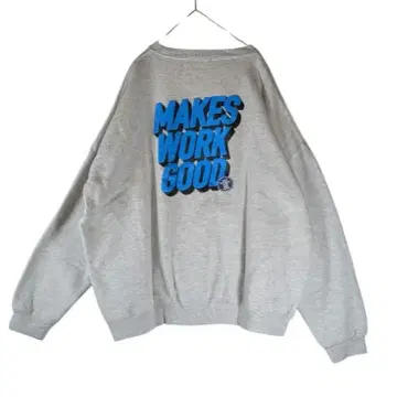 프릭스스토어 맨투맨 백 빅 프린트 그레이 M 속기모