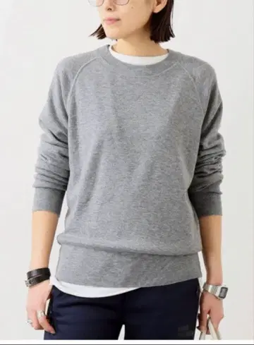 AP STUDIO SCENTOF 맨투맨 라이크 니트 그레이