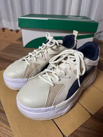 Puma BLSTR BILLYS 아이보리 네이비 스니커즈 25.5cm