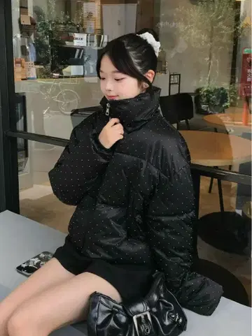 emmy 큐빅 패디드 블루종