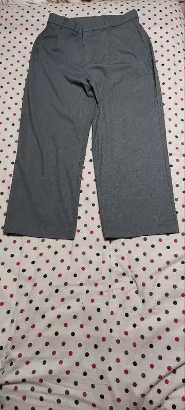 UNIQLO 턱 와이드 팬츠 그레이 XL