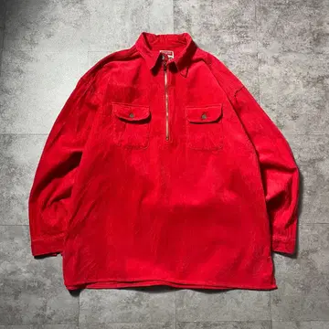 90s 말보로 하프 지퍼 코듀로이 XL 사이즈 풀오버 셔츠