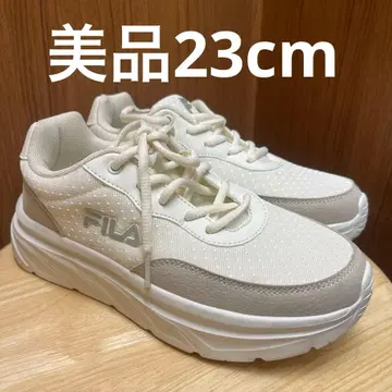 새상품급 23cm FILA fc-5240w 통굽 아이보리 스니커즈