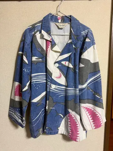 MICHIGAN RAG 재킷 상어 패턴 80~90년대