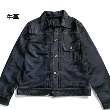 새상품급 가죽 자켓 블랙 소가죽 XL