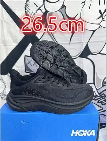 Hoka OneOne Clifton 10 스니커즈 블랙 26.5cm