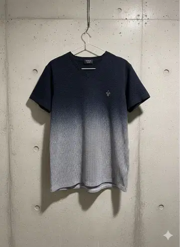 EPOCA UOMO V넥 T셔츠 50 네이비 화이트 그라데이션