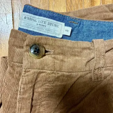 BEAMS 코듀로이 숏팬츠 S 브라운