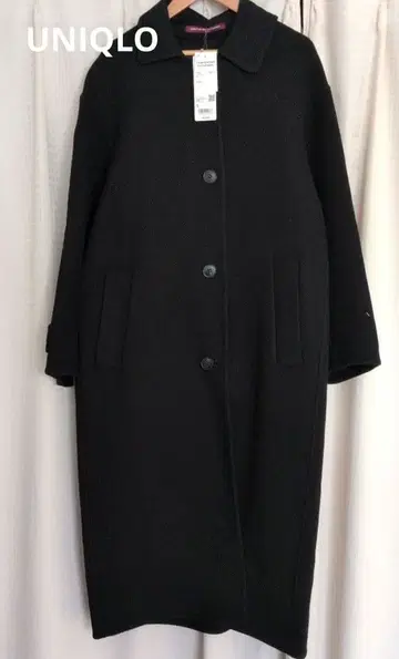 유니클로 코트워.데.코토니에 울 블렌드 롱 코트 S