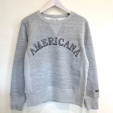아메리카나 Americana 크루넥 맨투맨 M 그레이 일본제