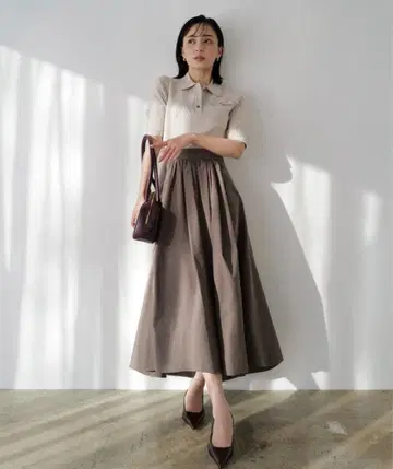 아뉴앙스 ] 폴로 니트 도킹 원피스