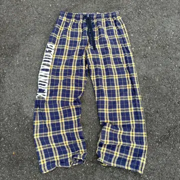 마치 erl 체크 옐로우 팬츠 y2k USA제