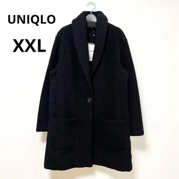 [ 택 포함 미사용 ] 유니클로 테디 플리스 코트 XXL 블랙