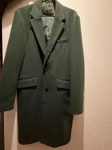 12월 한정 가격 다크 그린 체스터 코트