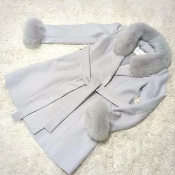 CECIL McBEE 라이트 그레이 롱 코트