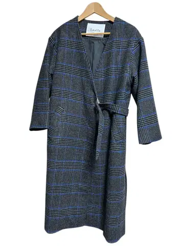 Lualla 뤼알라 롱 코트 체크 여성용