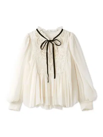 [ SNIDEL ] 새상품 자수 양류 쉬폰 블라우스