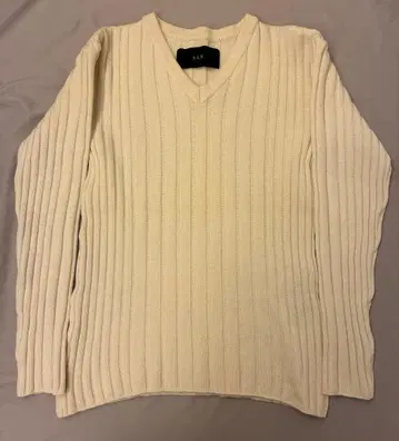 AKM 화이트 뜨개질 니트 스웨터