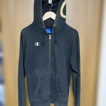 Champion. 챔피온 집업 후드티. 골드 라메