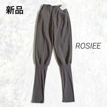 새상품 ROSIEE 로지 밑단 주름 속기모 이지 팬츠 브라운