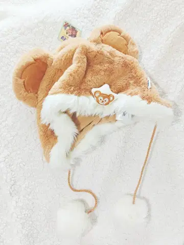 디즈니 귀달린 플리스 모자