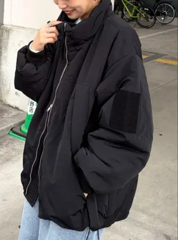 [팔크로 한정판] PON 기획 충전솜 스탠드 카라 자켓 블랙 완판템