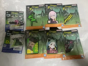 사이버펑크 제일복권 아크릴 스탠드 러버 참 세트