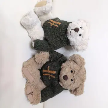 Harrods 테디베어 2체 세트 스웨터 포함