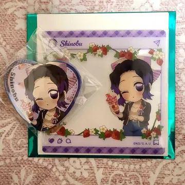 귀멸의 칼날 스트로베리 페스티벌 코쵸우 시노부 캔뱃지 클리어 카드