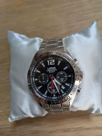 LORUS 쿼츠 손목시계 블랙 상자 없음 배터리 교체 완료
