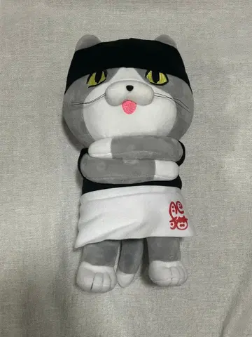 일하는 고양이 BIG 봉제 인형 라멘집 점장