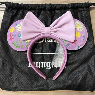 디즈니 라운지 플라이 미니 머리띠 자수 핑크 퍼플