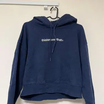 thisisneverthat 네이비 후드 부착 후드티 S