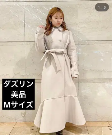 dazzlin 테일러 머메이드 코트 아이보리 M 새상품급 dazzlin