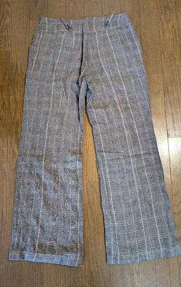 새상품급 그레이 계열 스트라이프 슬랙스 따뜻한 안감 부착