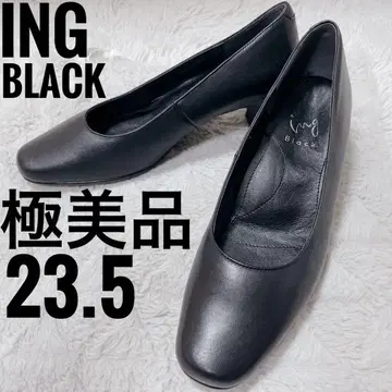 컨디션 최상 잉그 블랙 리얼 가죽 펌프스 힐 포멀 여성용