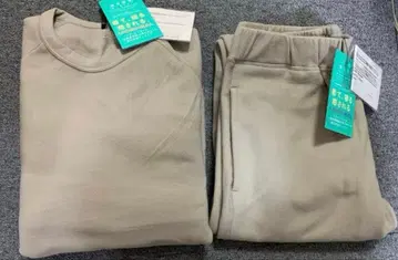 메디힐 룸 트레이너 & 팬츠 상하의 세트 L 베이지 택 포함