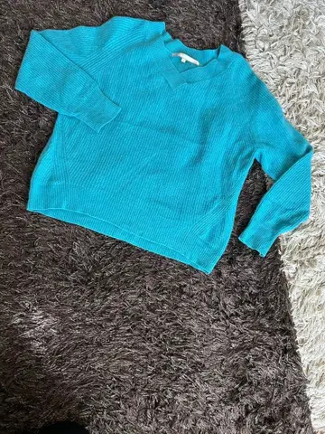 스카이블루 울 혼방 긴팔 니트 스웨터 38