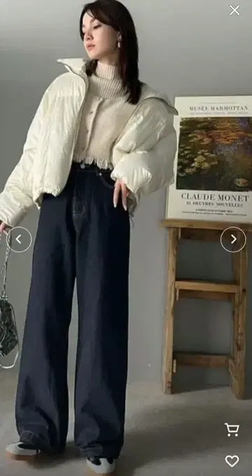 하이웨스트 다크 블루 데님 팬츠