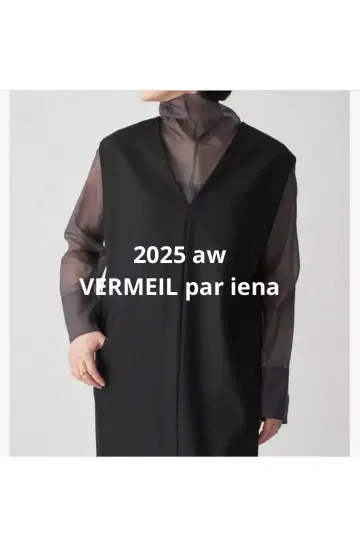 2025 VERMEIL par iena 오간자 하이넥 블라우스