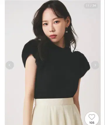 CELFORD 퍼 슬리브 니트