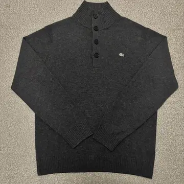 Lacoste 다크 그레이 하이넥 스웨터