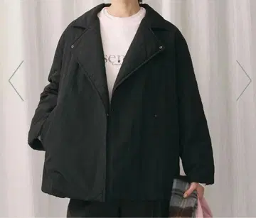 [택 포함 새상품] 테일러드 나일론 퍼 블루종 워셔블 코트