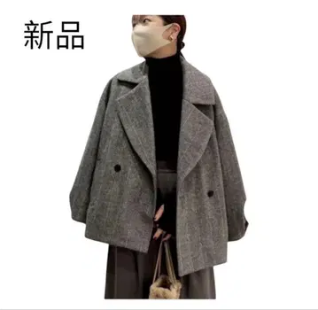 새상품 베이플로우 caho 콜라보 샤기 자켓 코트