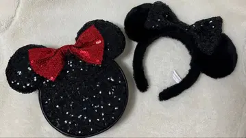디즈니 스팽글 백 머리띠 세트 블랙 미니