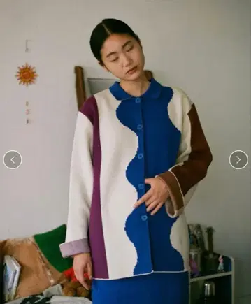 pamm 큰 인테리어 니트 자켓