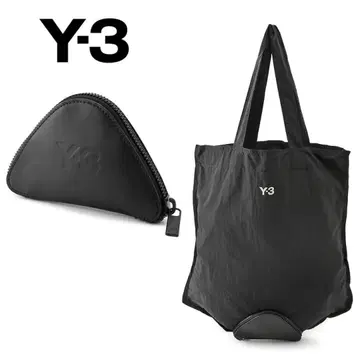Y-3 블랙 컴팩트 토트백