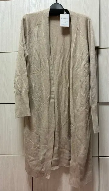 익명 배송비 포함 새상품 SOUP 수프 롱 가디건 베이지 L