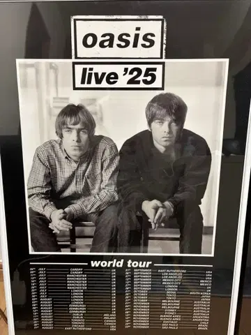 [미개봉 새상품] 포스터 Tour Photo Mono oasis